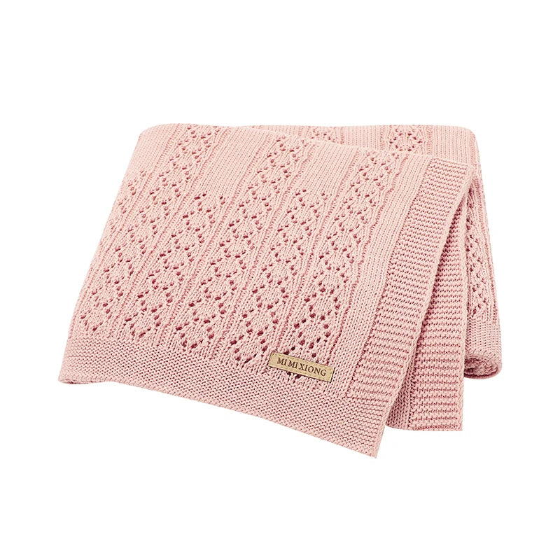 Baby Blankets Knitted Newborn Bebes Stroller Bedding Quilts Cotton Toddler Kids Swaddling Wrap Infantil Unisex Blankets 100*80cm