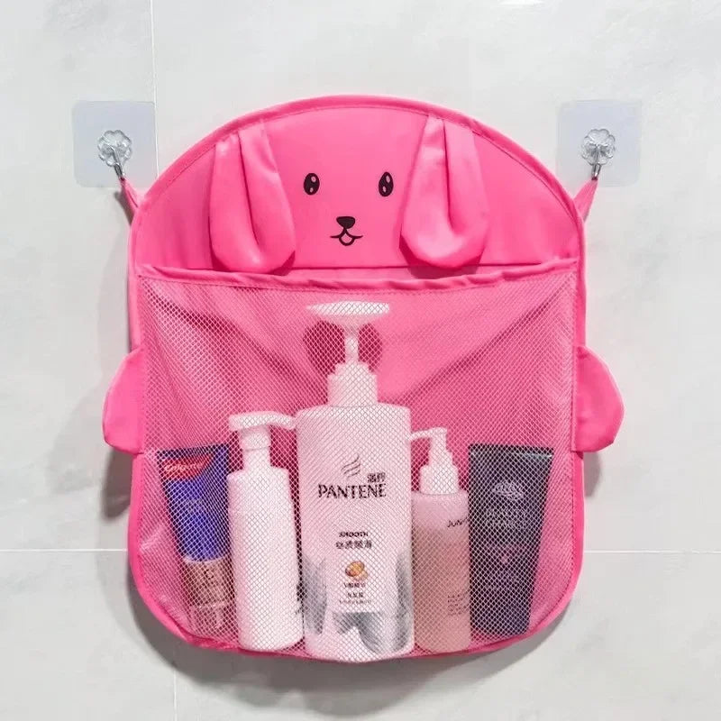 Baby Shower Toy Kawaii Animals Net Toys Child Storage Bag Strong Suction Cup Kids Shower Game Bag Bathroom Organizer Water Toys