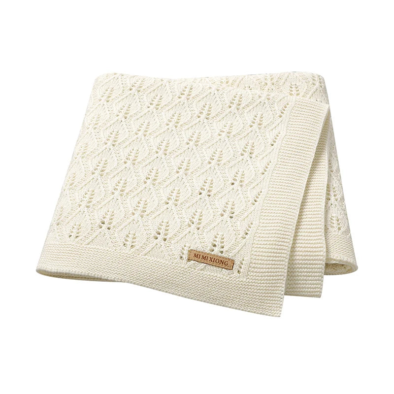 Baby Blankets Knitted Newborn Bebes Stroller Bedding Quilts Cotton Toddler Kids Swaddling Wrap Infantil Unisex Blankets 100*80cm