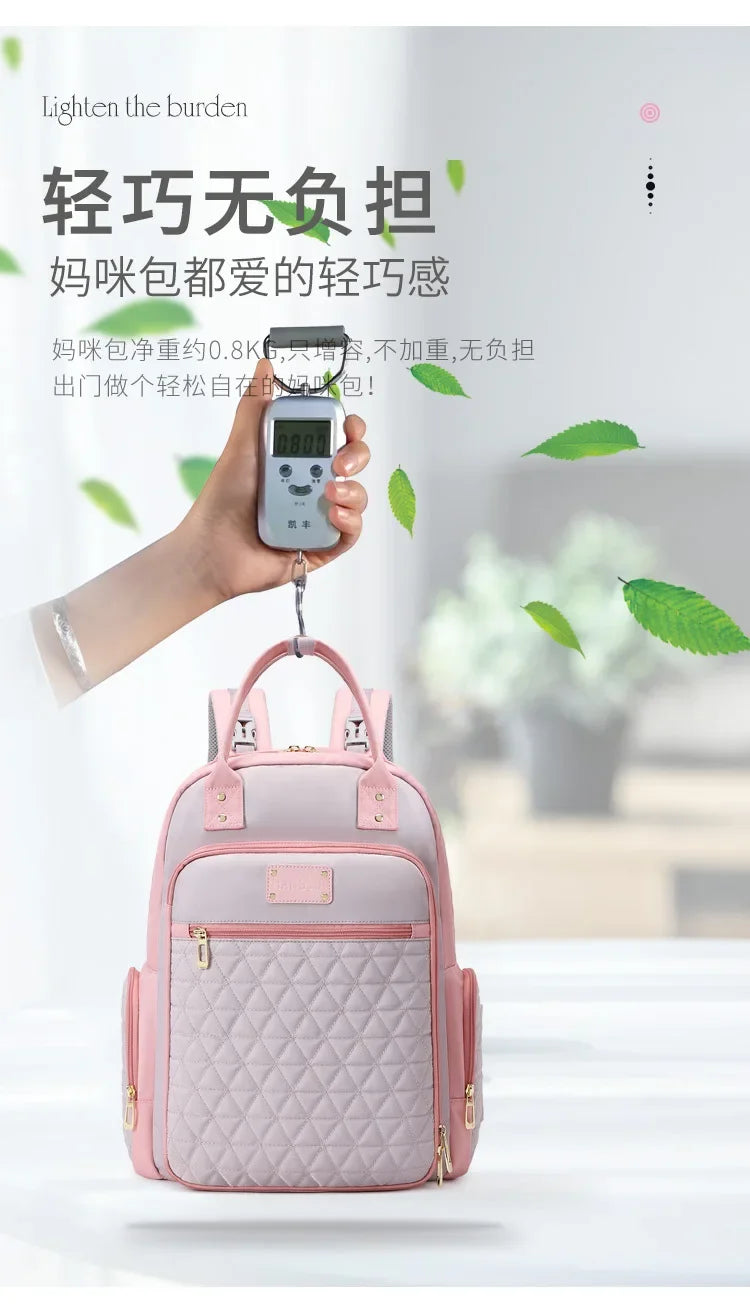 New Mommy Bag Handheld Multi Functional Maternity Child Bag Fashionable Embroidered Large Capacity Diaper Shoulder