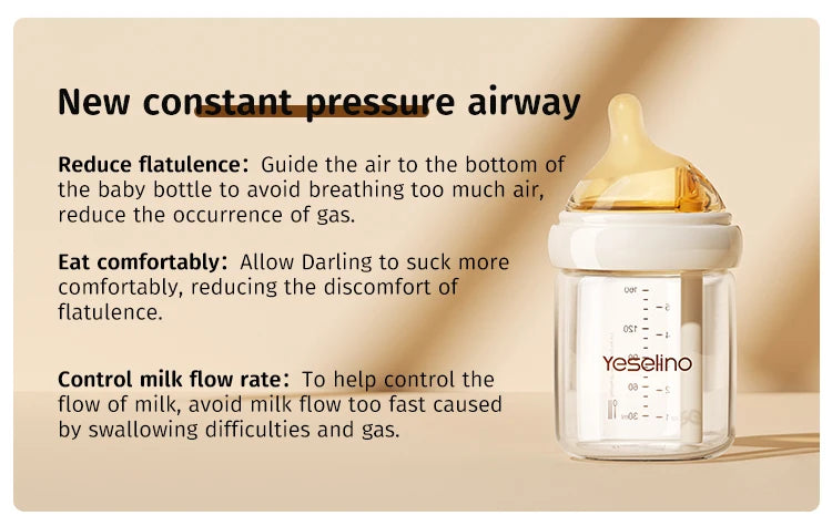 0-6 Months Newborn Baby Items Feeding Bottle Anti Bloating Anti Spitting Choking Bebe Glass Baby Bottles 80ML Silicone Nipple