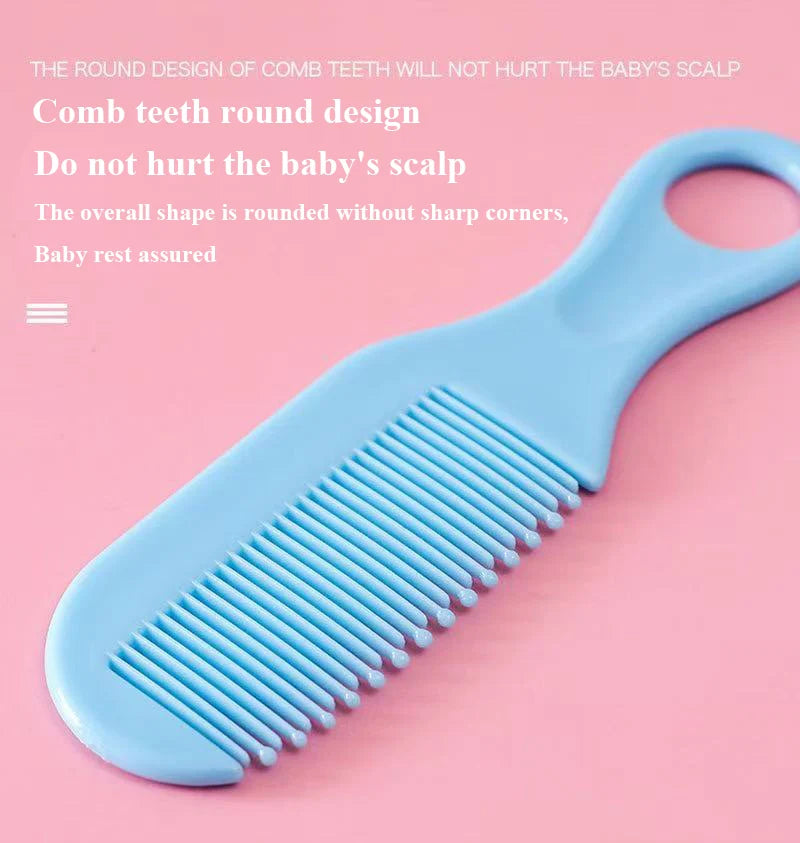 6pcs/Set Baby Cleaning Kit Care Product Set For Nails And Hair, Including Beauty Brush Comb And Nail Clipper Set For Home Use