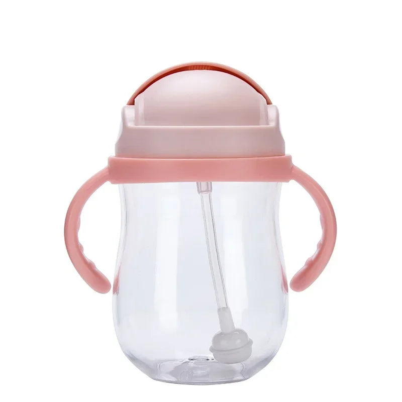 300ML Baby Bottle Baby Feeding Bottle with Handle Round Children's Water Bottle Controllable Water Flow Rate Milk Bottle
