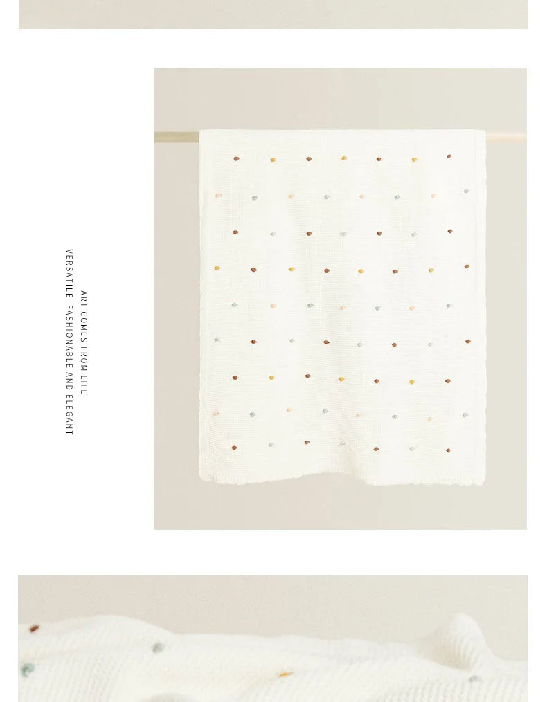 Newborn Baby Blanket Knitted Sofa Throw Blankets Soft Tapestry Baby Swaddle Wrap Crib Stroller Blanket 100*70cm