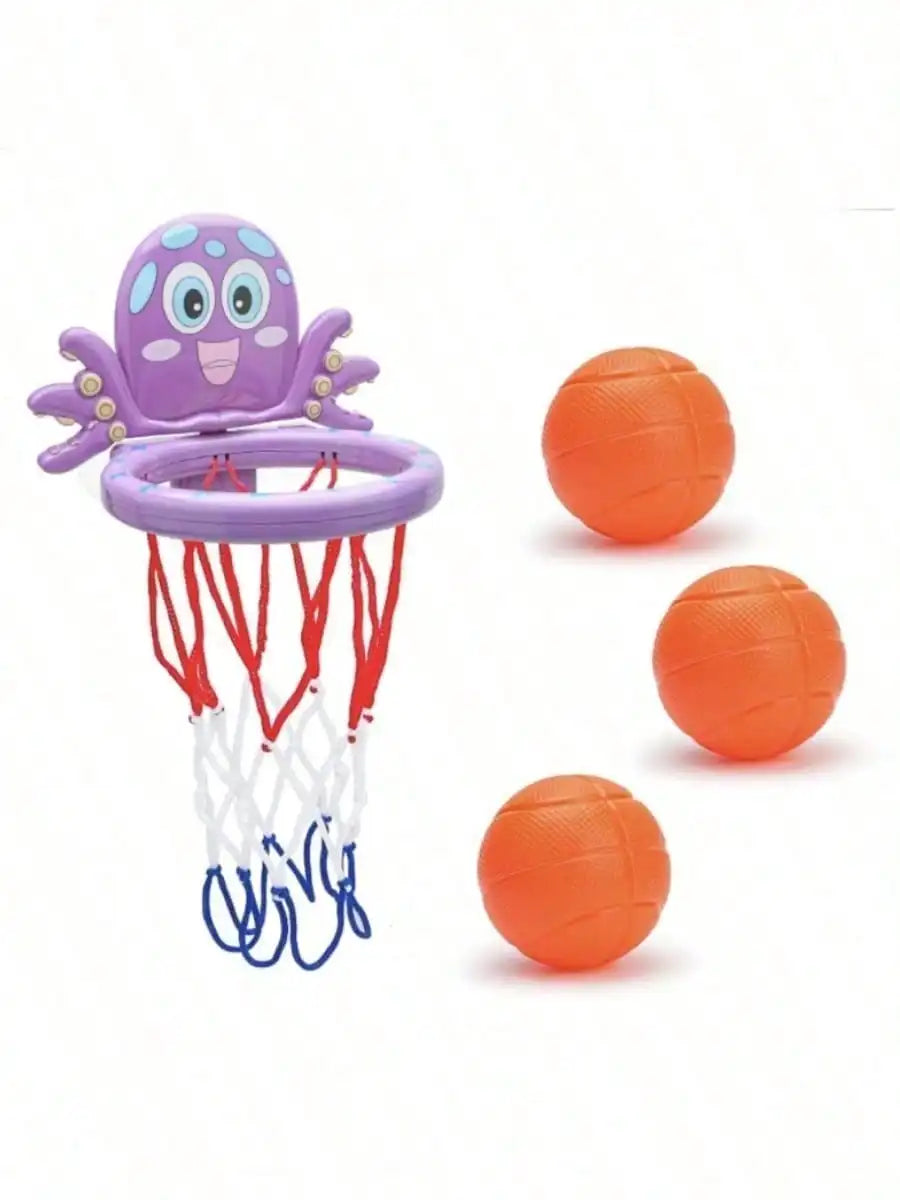 Baby Bath Toy Toddler Boy Water Toys Bathroom Bathtub Shooting Basketball Hoop with 3 Balls Dinosaur Kids Outdoor Play Set Cute