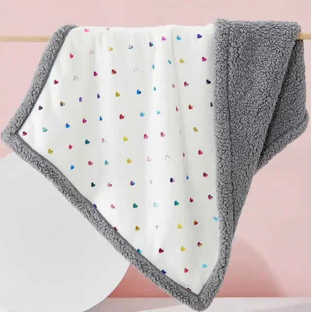 Baby Blankets Newborn Cartoon Bear Embroidery Flannel Baby Blanket Kids Boys Girls Swaddle Wrap Infant Stroller Cover Bed Quilts