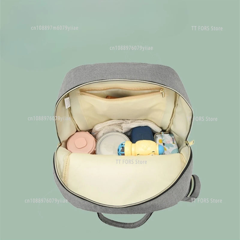 Multifunctional Baby Diaper Bag with Large Capacity Fashionable Travel Bag Free Changing Mat Baby Stroller Accessories